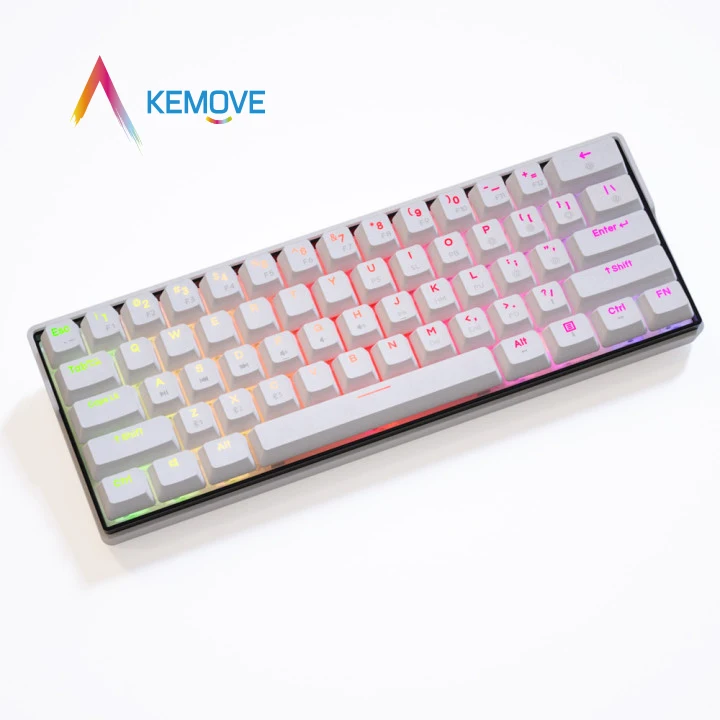Механическая клавиатура KEMOVE DK61 белая Kailh Box с горячей заменой 5 1 Bluetooth USB 60% игровые