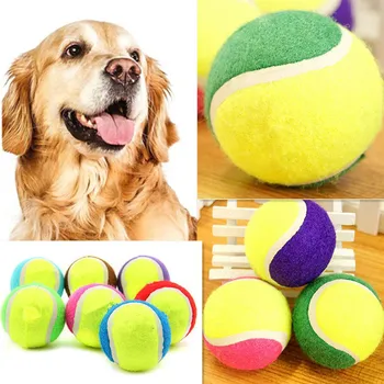 

1pc Tennis Dog Balls Dog Toys Run Fetch Throw Play Pet Puppy Toys For Dog Training Pet Supplies Random Color