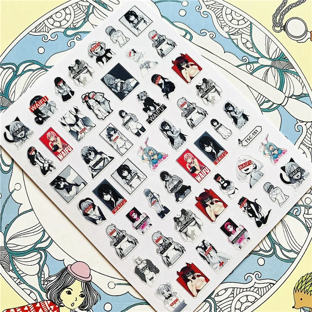 TSC-293 TSC-287 Japanese cartoon anime clown character 3D Back glue Nail Art Stickers Decals Sliders Nail ornament decoration TSC-151 N