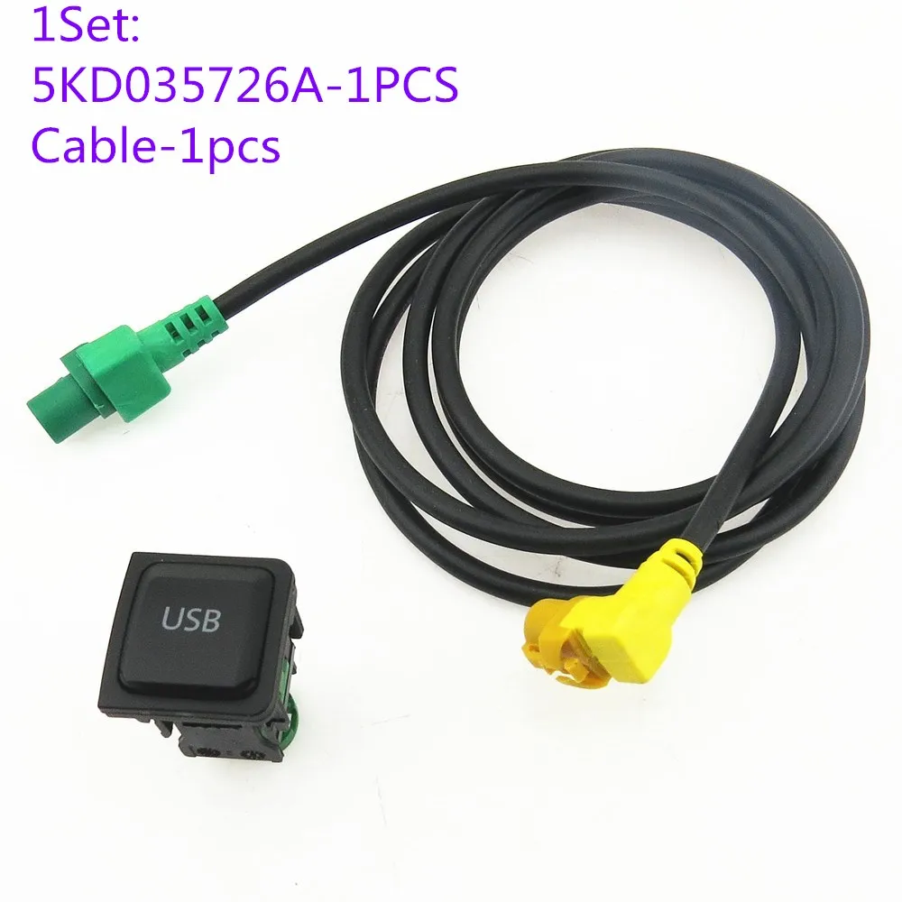 SCJYRXS 5KD035726A RCD510 USB Кабельный переключатель разъем поверхностной вилки для MK5 MK6 Passat