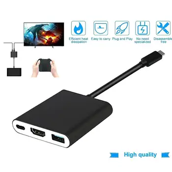 

USB C To HDMI 3 in 1 Cable Converter for Huawei Usb 3 Type C Switch To HDMI 4K Adapter Cable 1080P Cable Adapter for MacBook