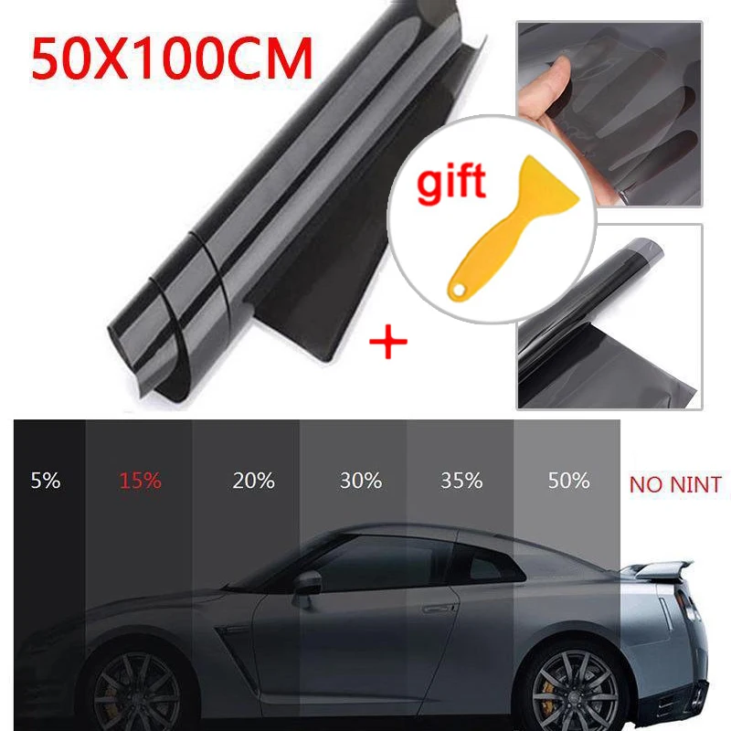 Стекло тонировка Замена стикер + скребок замена аксессуар 50 см x 1 м 15% VLT черный про