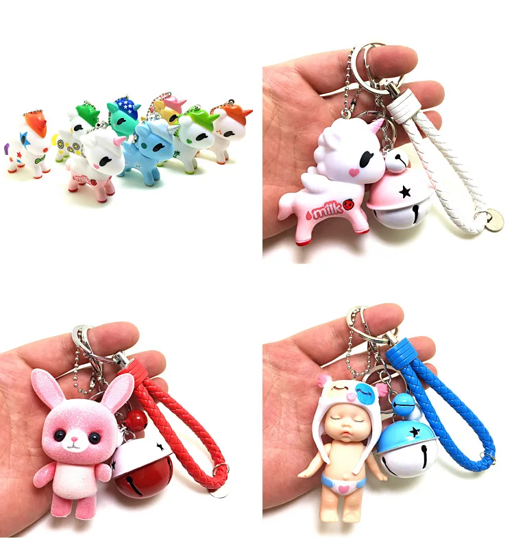 Стиль мультфильм сон прелестный ребенок McDull свиная кожа маленькая кукла Фарт брелок кожаный шнур подвеска-колокольчик подарок