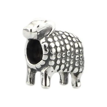 

Jewelry Genuine 925 Sterling Silver Animal Lamb Charm Bead Fits European 3.0mm Bracelet
