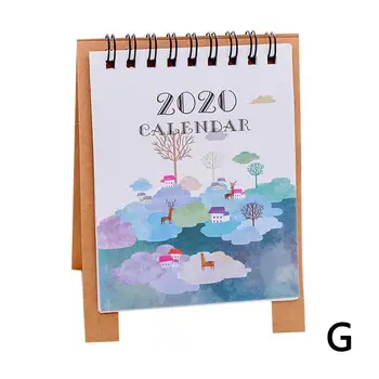 

2020 Desktop Calendar Mini Hand Drawing Cartoon Paper Yearly Scheduler Plan Organizer 7 Type Multi-function Calendars M4U3