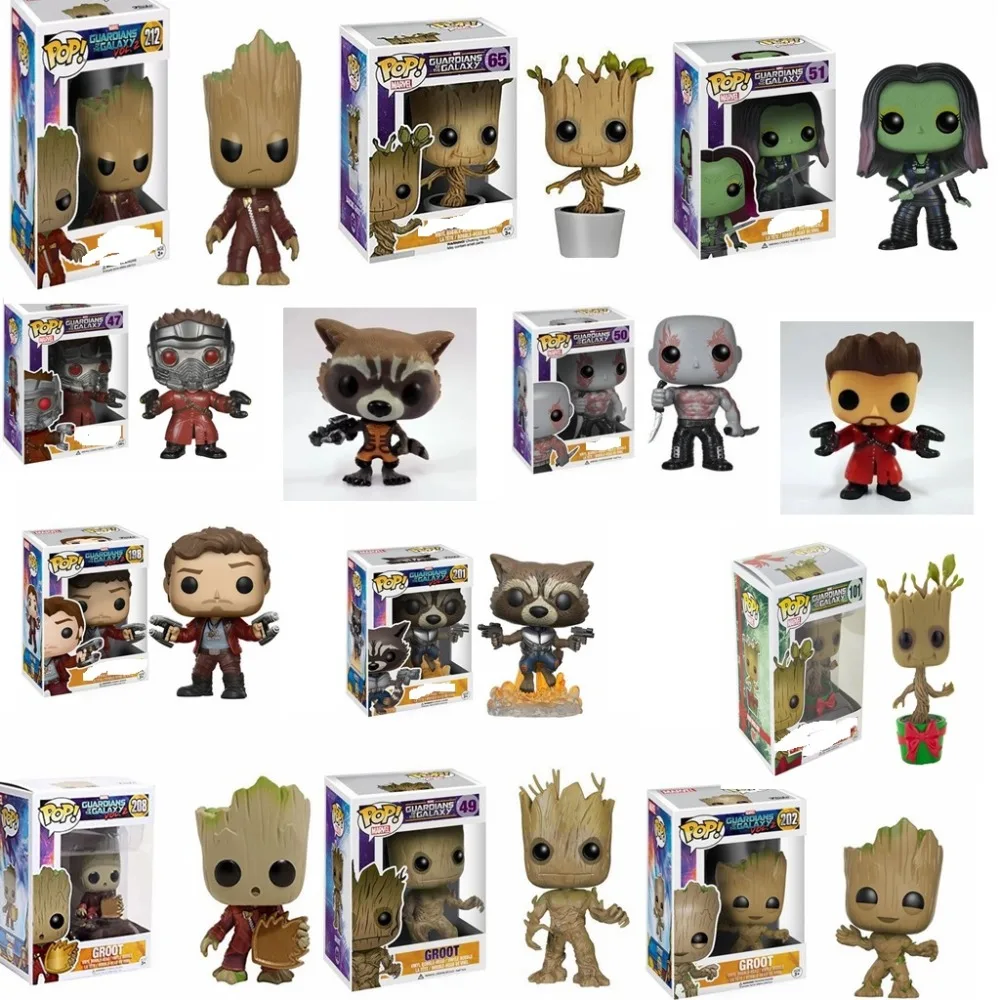 FUNKO POP стражи галактики 2 Звездный лорд grooted фигурку Модель ПВХ Фигурки ракета