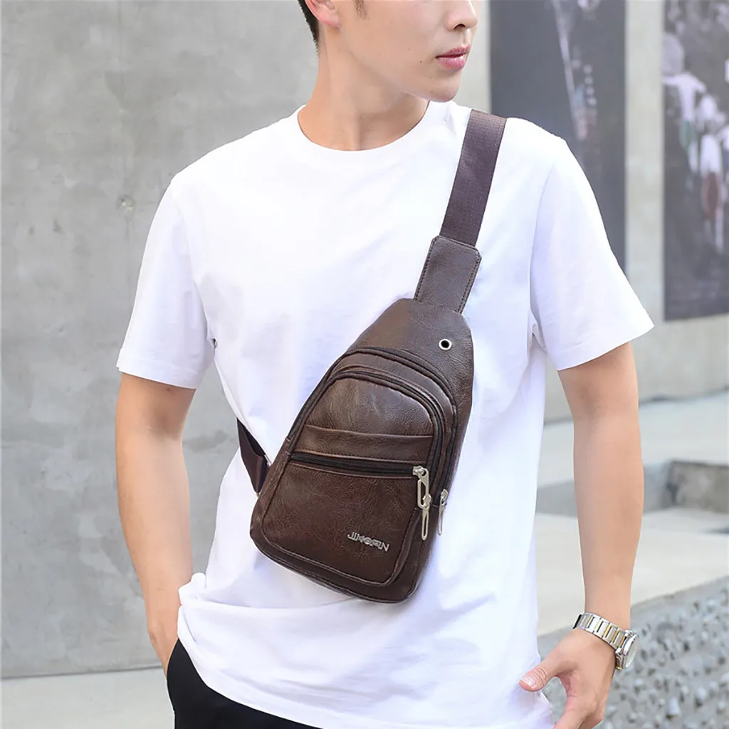 CONEED Fashion Waist Packs Men Sports Outdoor Shoulder Bag Zipper Messenger Bag Pouch For Men Run Chest Bag Waist Bag
