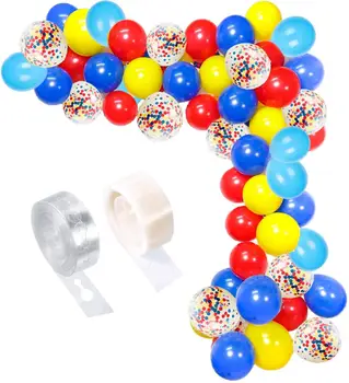 

Rainbow 80pcs 12inch Red Yellow Blue Multi Confetti Latex Balloons Garland Set for Party Decoration Balloon Baby Shower Air Ball