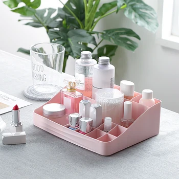 

Practical Cosmetic Storage Box Storage Holder Plastic Dividing Grid Jewellery Bathroom DIY Space Saver Desktop Household Station