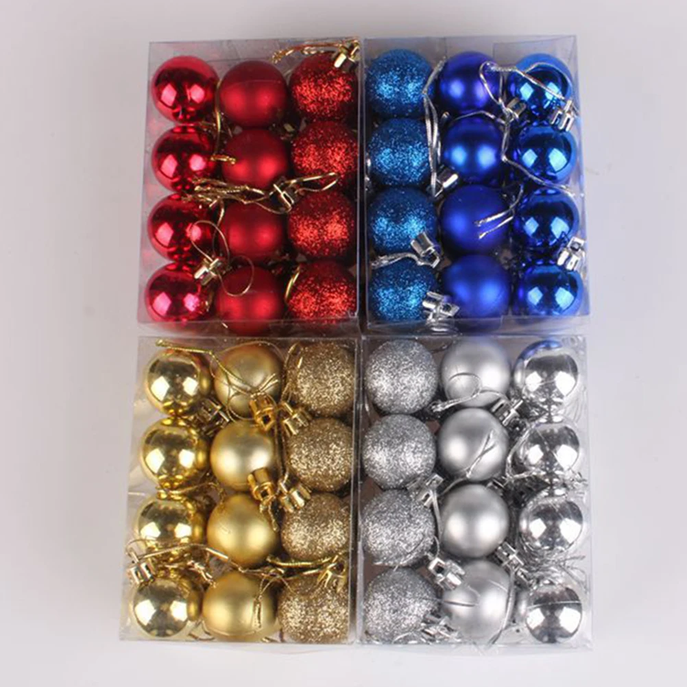 24pcs Christmas Ball Ornaments Tree Decorations Xmas New Year Christmas Tree Ornaments for Holiday Wedding Party Decoration