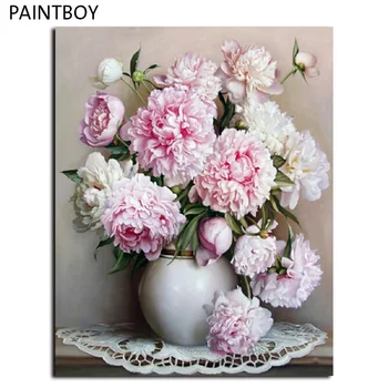 

PAINTBOY Drop Shipping Framed Pictures DIY Oil Painting Painting By Numbers Hand Painted On Canvas Home Decor
