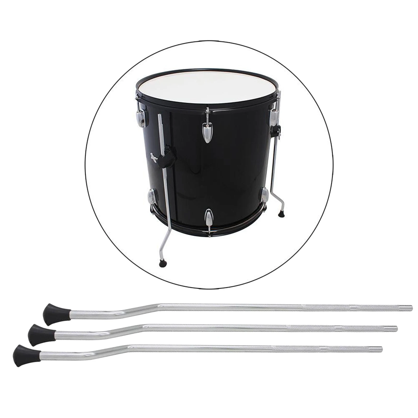 Tom Drum Legs Support Anti-Skid Surface Plating Parts Accessory Silver