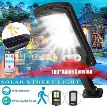 

Outdoor Solar LED Street Light waterproof Wall Lamp PIR Sensor Human induction COB Industrial Garden Square Highway Road lamp
