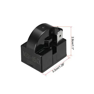 2 предмета 15 Ом 1 Pin холодильник стартер PTC реле черного цвета