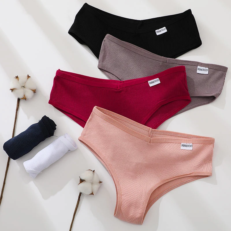 3PcsSetCottonPantiesforWomenPlusSizeUnderpantsLadiesCotton