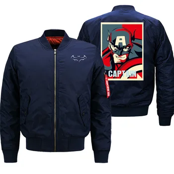 

The Avengers Hot Sale Winter Coat Thick Men Jackets Captain America Streetwear Bomber Jacket Zipper Motorcycle Warm Military