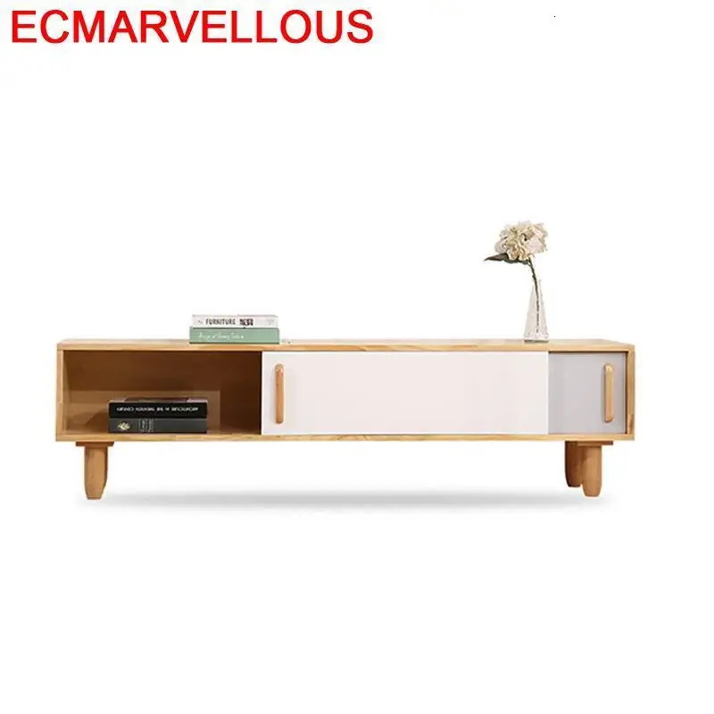

Bureau Standaard Ecran Plat Modern Entertainment Center Nordic Wood Living Room Furniture Mueble Meuble Monitor Tv Stand