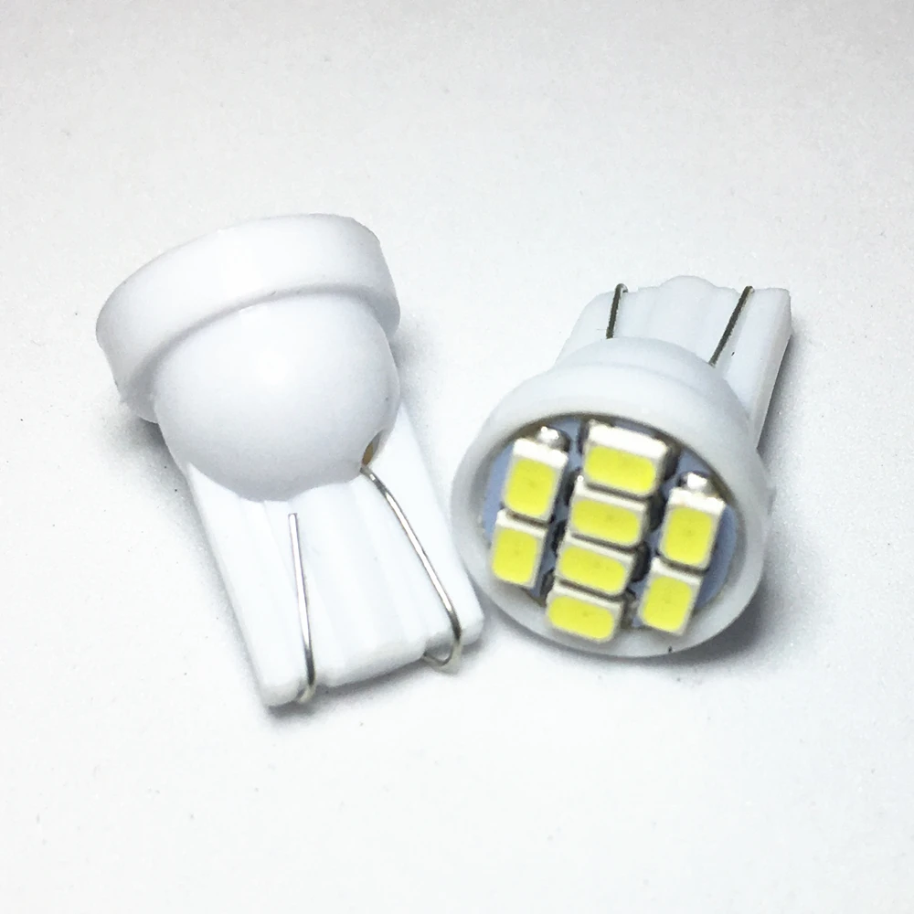 10pcs T10 LED W5W ڵ     8SMD 1210 LED W5W   192 168  ǥ    DC 12V
