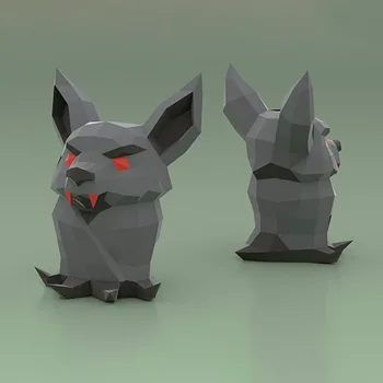 

Bat 3D paper model geometry hand-made DIY paper-cutting home decoration ornaments creative parent-child toys