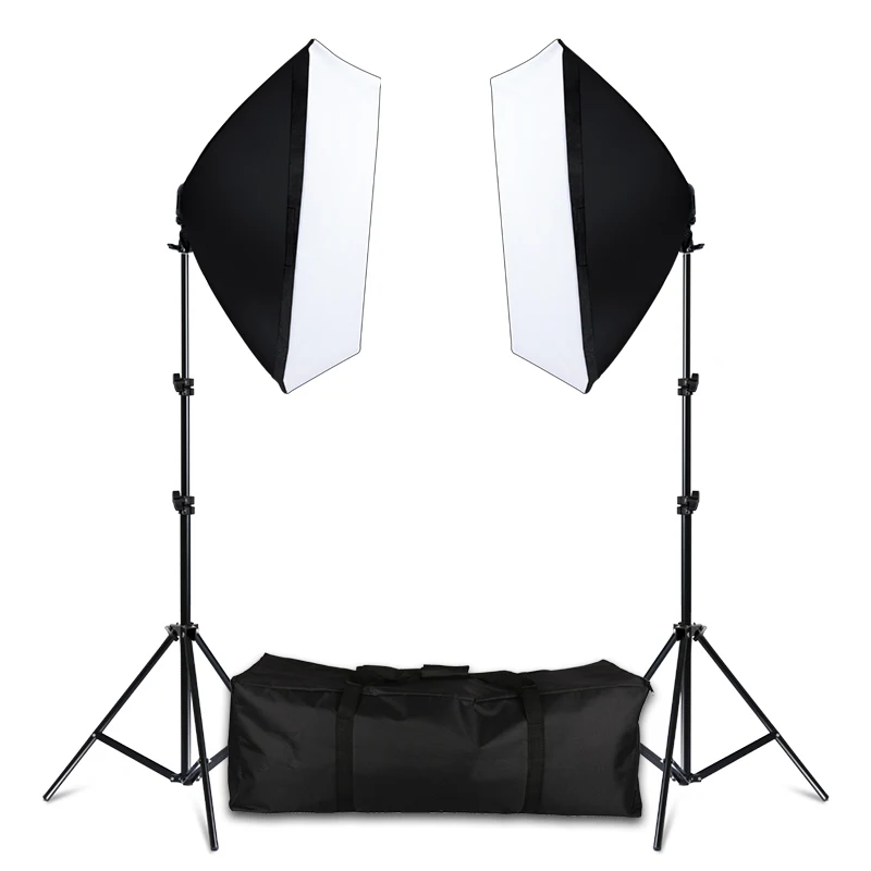 

Photography Soft Box Lighting Kit For Photo Studio Light Camera Accessories Four Lamp Soft box With E27 Base Holder Light Stand