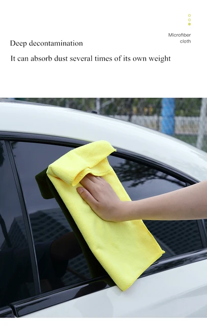 Gvolatee Lot De 6 Chiffon Microfibre Voiture 400 GSM, Professionnel Super Absorbant Chiffons De Polissage, Séchage Rapide Doux Microfibres Serviette, Pour Voitures Et Motos, Nettoyage Domestique