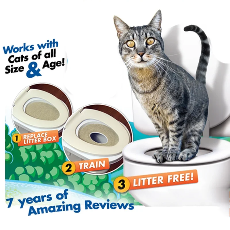Adiestramiento de gatos asiento de inodoro Kit de adiestramiento de higiene para gatos Kitteen basura gratis entrenador gato bandeja para arena de aseo de mascotas entrenador para baño dispositivo|Repelentes de adiestramiento para gatos| - AliExpress - Selección de productos extraños para animales con Aliexpress