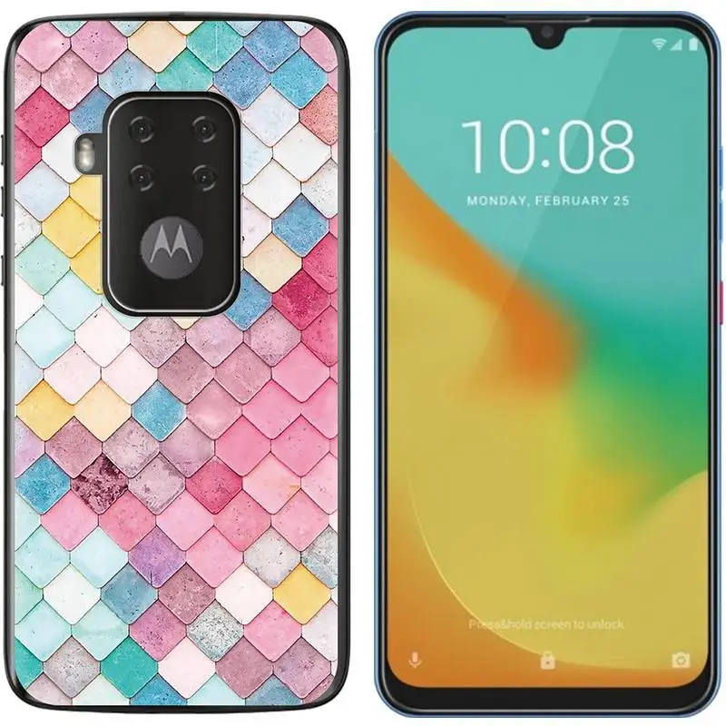 Силиконовый чехол для Moto One Pro мягкая задняя крышка из ТПУ с мультяшным принтом