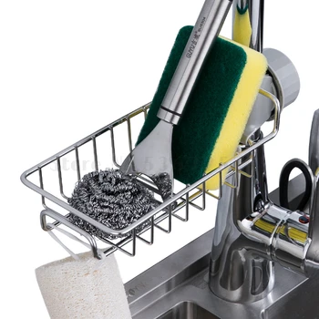 

Kitchen receives artifact stainless steel faucet shelf hanging basket sponge drainage shelf sink receivers