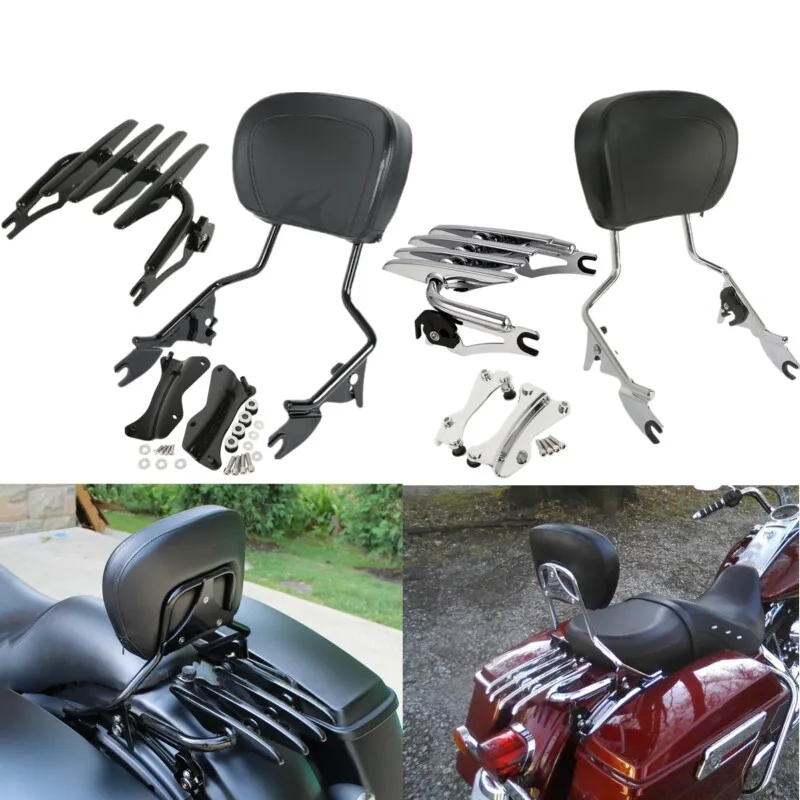 Motorrad Abnehmbare Rückenlehne Sissy Bar Gepäck Rack Docking Hardware