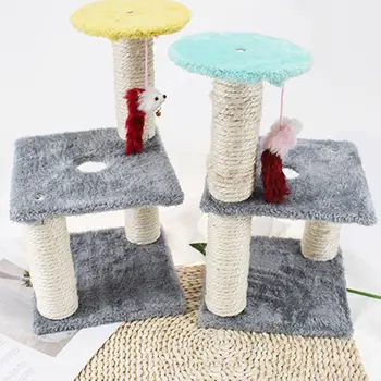 

Pet Cats Scratching Posts Scratcher Tree Climber Jumping Toy Sisal Kitten Claw Grinding Mouse Toy Climbing Frame Furniture