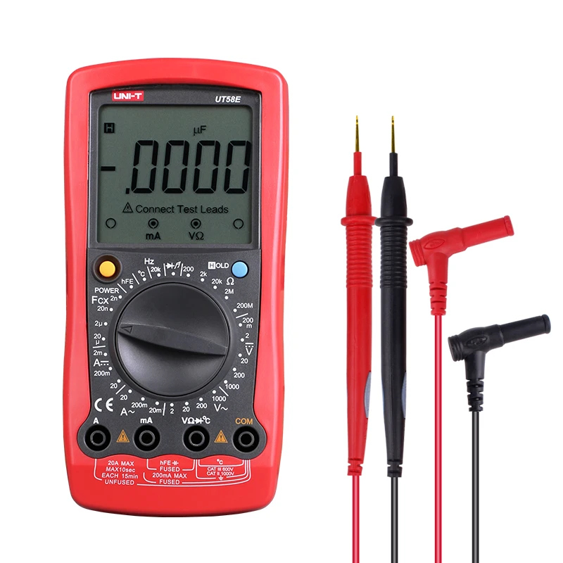 UNI-T UT58E Digital Multimeter temperature 19999 Count esr meter capacitor tester voltage indicator check capacitors AC/DC