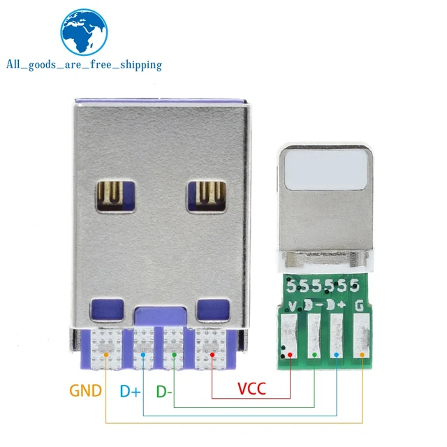 3 6 10set Lightning Dock USB Plug 3.0mm With Chip Board Male Connector  welding Data OTG Line Interface DIY Data Cable For Iphone - AliExpress