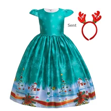 Рождественское платье принцессы для девочек-подростков детское вечернее платье свадебное платье для девочек, детские платья для девочек, костюм От 4 до 14 лет
