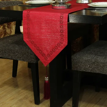 

Custom Glam Table Runner Cover 33 x 183cm 200cm 220cm 240cm Hollow Out Luxury Placemat 33 x 48cm Red Light Blue Beige Gold Brown