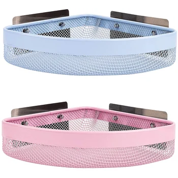 

2-Pack Colorful Corner Shower Caddy Shower Hanging Organizer, Stainless Steel Bathroom Shelf Wall Mounted with Strong