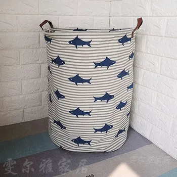 

Home Fabric Folding Dormitory Waterproof Storage Bucket Laundry Basket Put Dirty Clothes Storage Basket Toy Laundry Laundry Bask
