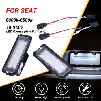 

CARLitek License Plate Lights 18SMD LED Number Plate Lights For SEAT for Altea XL/Freetrack model for Exeo/ST for Ibiza for Leon
