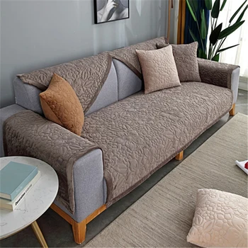 

Embroidery Plush Fabric Sofa Cover European Style Slip Resistant Slipcover Seat Couch Cover Sofa Towel for Living Room Decor