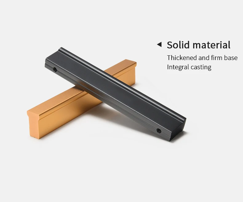 YONFIA 3728 Black Long Aluminium Profile Wardrobe Cabinet Drawer Pull Handle Long Gold Kitchen Furniture Closet Pull Door Handle