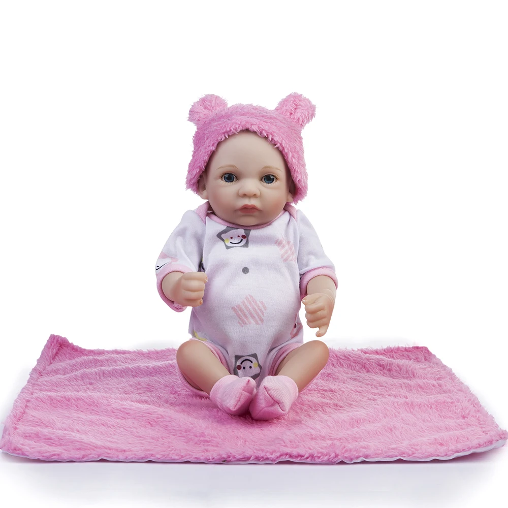 25 см силиконовые куклы Reborn для всего тела реалистичные с открытыми глазами Bebe