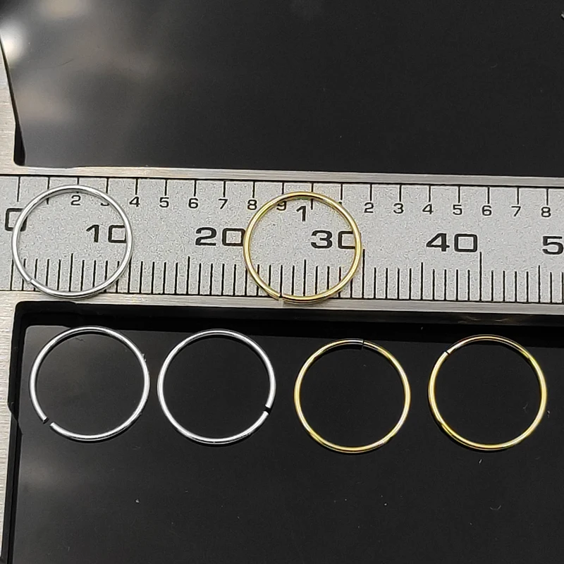 925 пробы Серебряное кольцо для носа серьги-кольца из нержавеющей стали, пупка губ кольцо-пирсинг в ухо 20 шт./упак