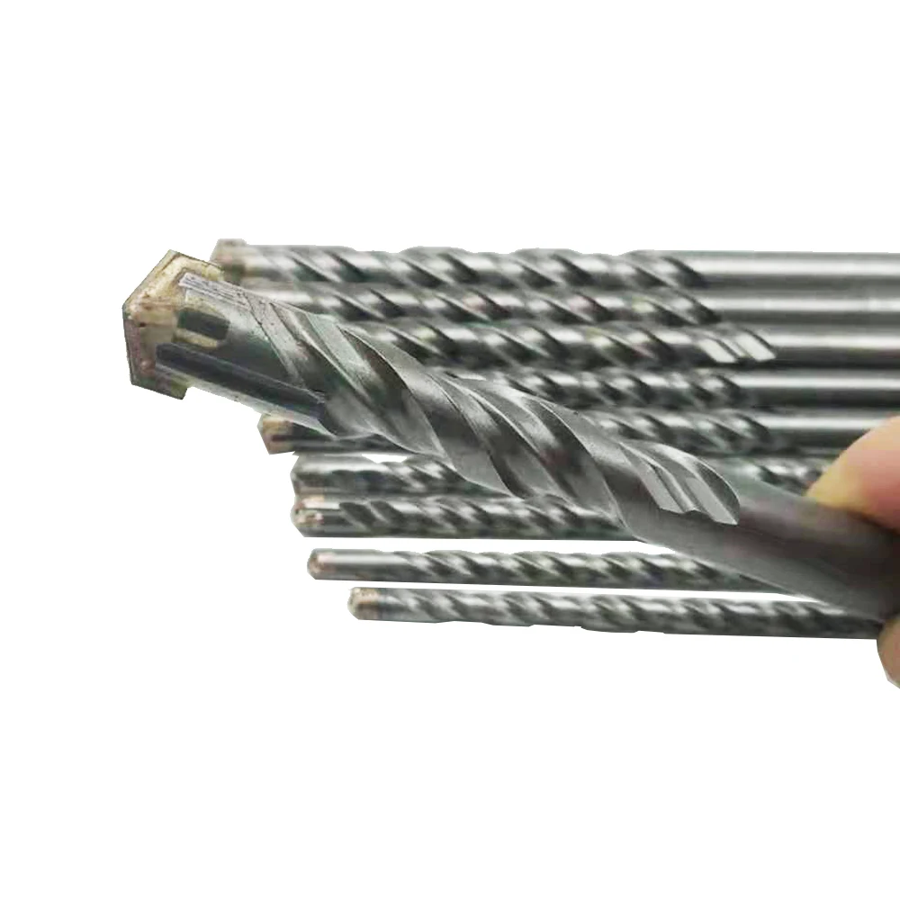 1 Sets 160mm 5-16mm SDS Plus Masonry Drill Bits Kit Multi-Point Carbide-Tipped Twin Spiral Hammer Drill Bits Set with Case