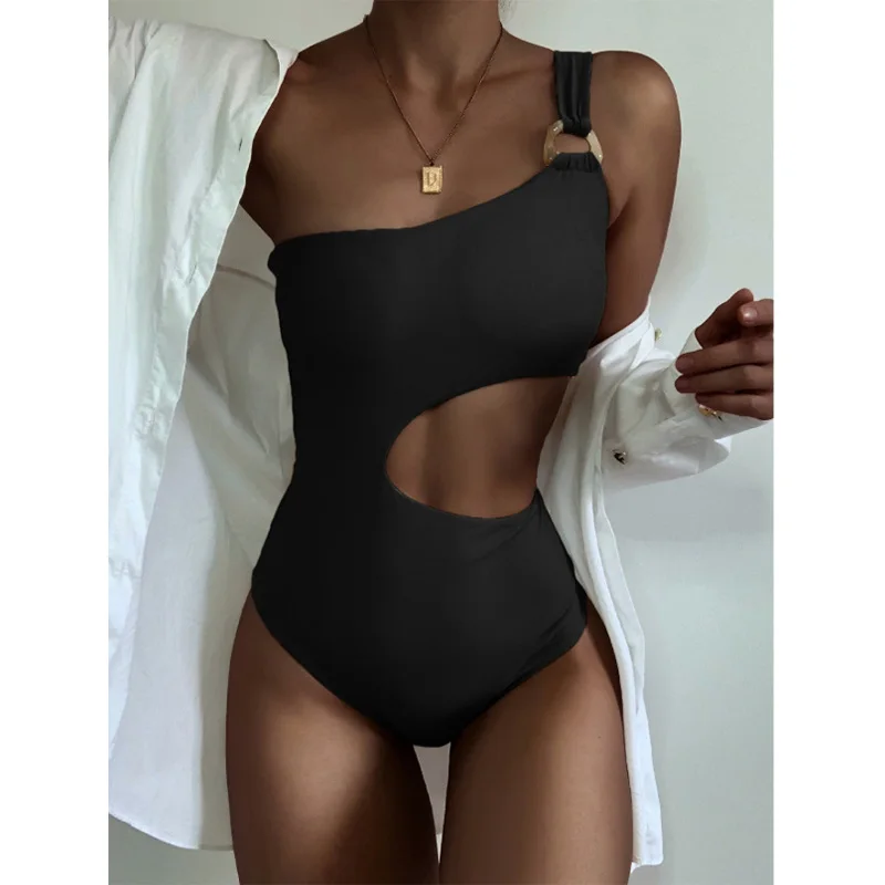 Sexy One Piece One Shoulder Swimsuit - One Shoulder Swimsuit - Uniqistic.com