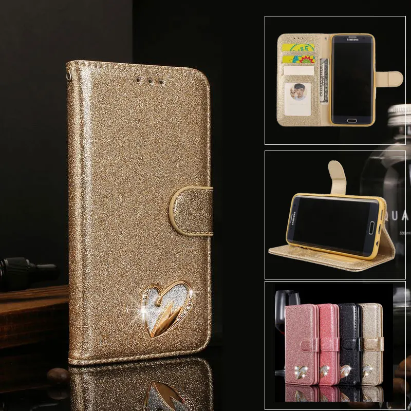 

Glitter Case For Samsung Galaxy S7 Edge Case On Samsung S8 S9 Plus Coque Cute Wallet Bling Elegant Phone Protector S7edge S8plus