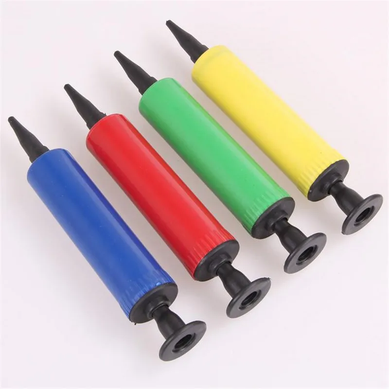 

Plastic Football Soccer Inflatable Ball Hand Air Pump with Needle Random Color