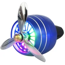 Car Perfume Air Purifier Clip Air Vent Rotate Fan with LED Light Car Decor CSL88