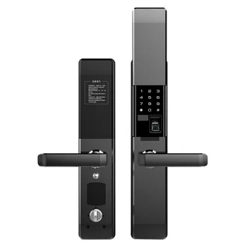 

Zinc Aluminum Alloy Sliding Cover Home Anti-theft Password Fingerprint Lock Manual Sliding Cover Electronic Swipe Gate