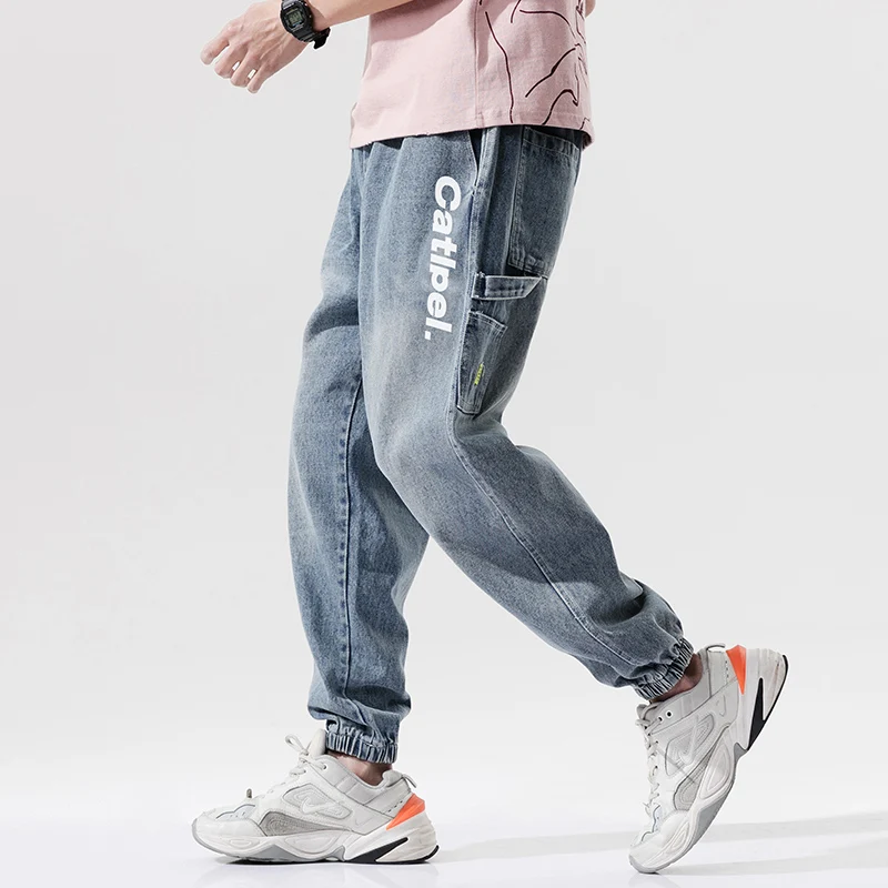 Men Joggers Cargo Denim Pants Baggy Harem Streetwear Styke Male Ankle  Harajuku Casual Hip Hop Jeans Trousers Men
