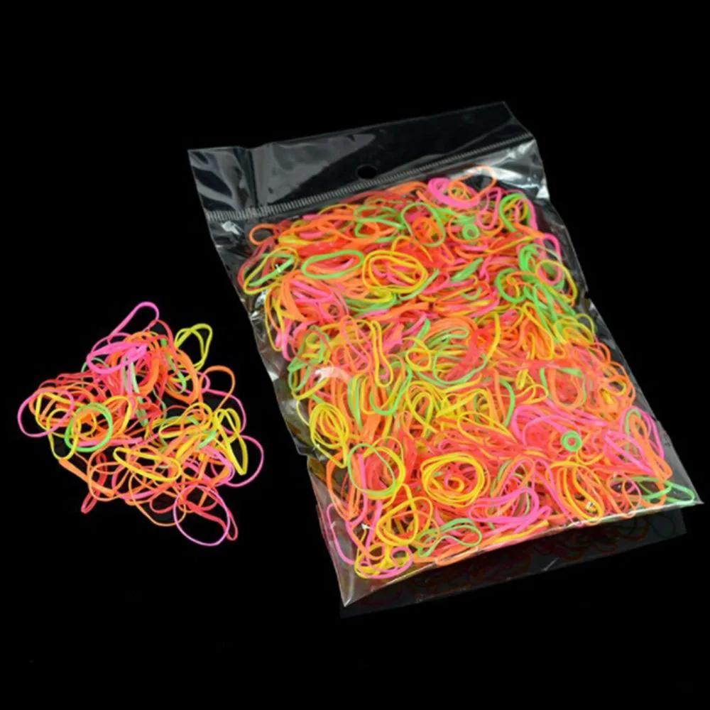 C(1000Pcs) 1000 шт./пакет ребенок резинки для волос ТПУ Одноразовые эластичные ленты для волос для девочек хвост держатель резинки для волос аксессуары - Цвет: C(1000Pcs)
