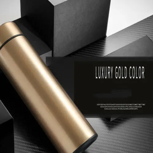 500ml Stainless Steel Smart Thermos Cup Display Temperature Vacuum Bottle Cups Outdoor Travel Bottles